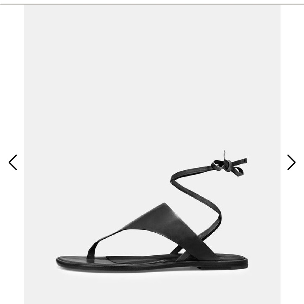 Vince Black Eastwood wrap around sandals